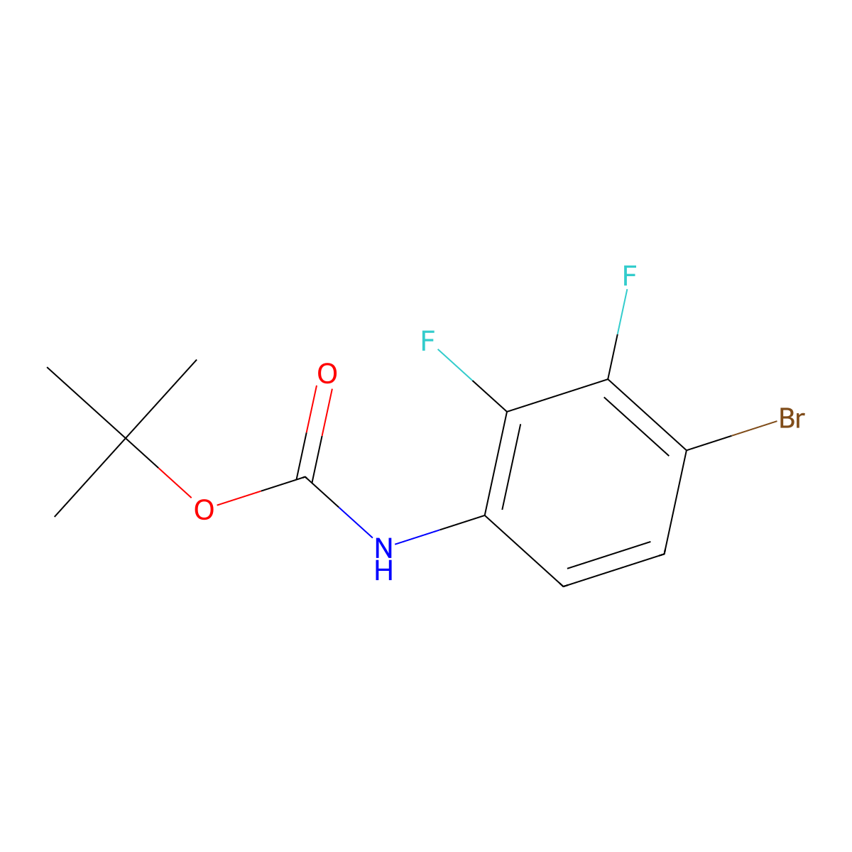 tert-butyl N-(4-bromo-2,3-difluorophenyl)carbamate molecular structure, CAS 2568439-68-7