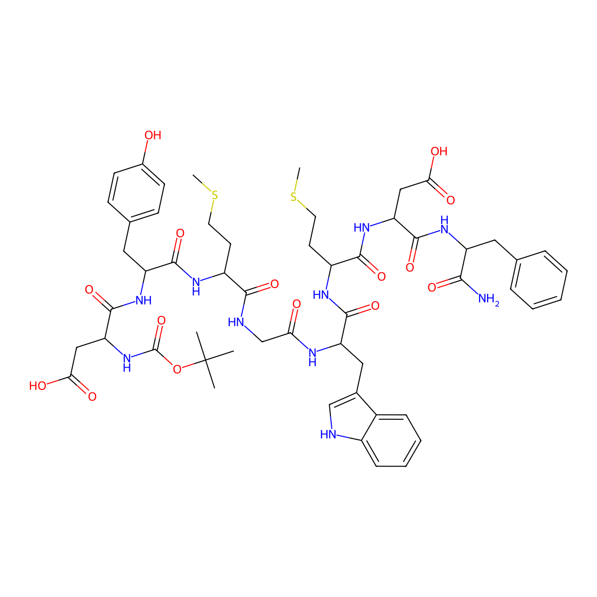 Desulfated benzyloxycarbonyl cholecystokinin (26-33) molecular structure, CAS 25687-34-7