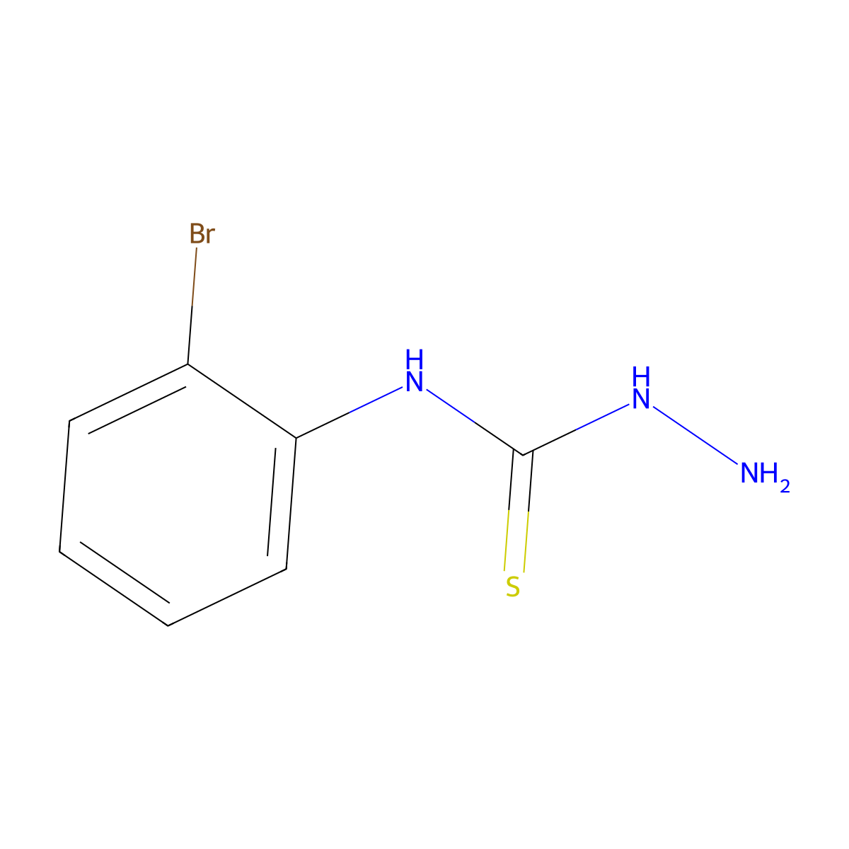 N-(2-Bromophenyl)hydrazinecarbothioamide molecular structure, CAS 25688-12-4