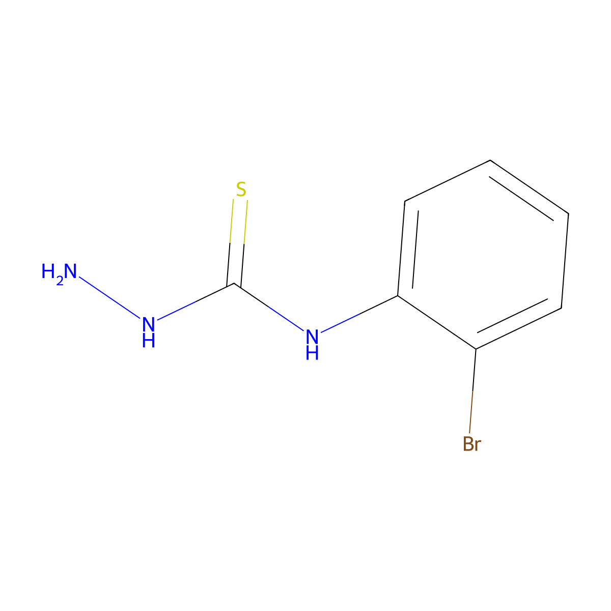 N-(2-Bromophenyl)hydrazinecarbothioamide molecular structure, CAS 25688-12-4