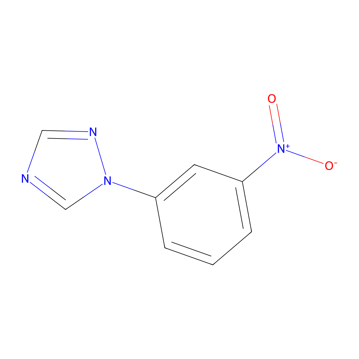 1-(3-Nitrophenyl)-1H-1,2,4-triazole molecular structure, CAS 25688-23-7