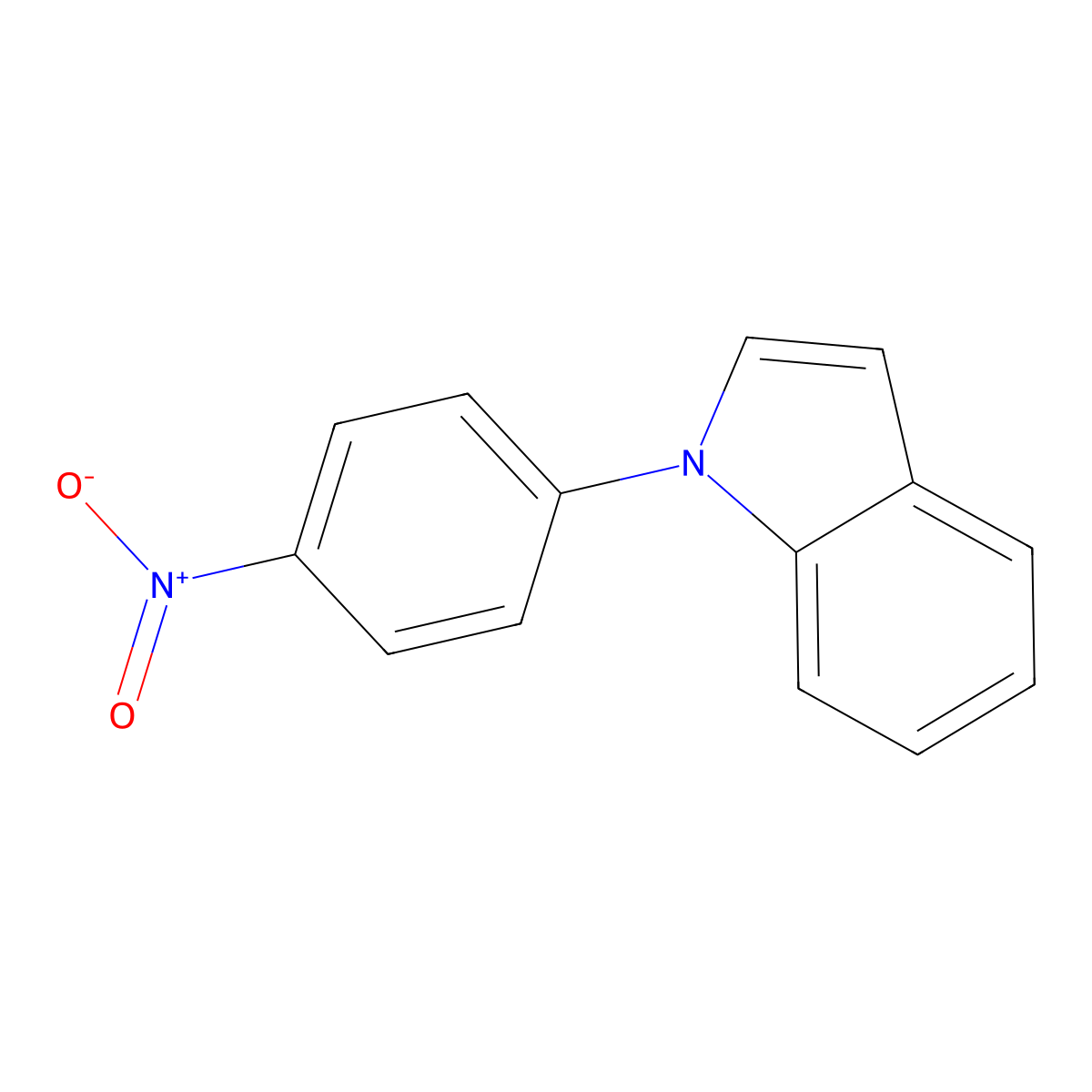1-(4-nitrophenyl)-1H-indole molecular structure, CAS 25688-27-1