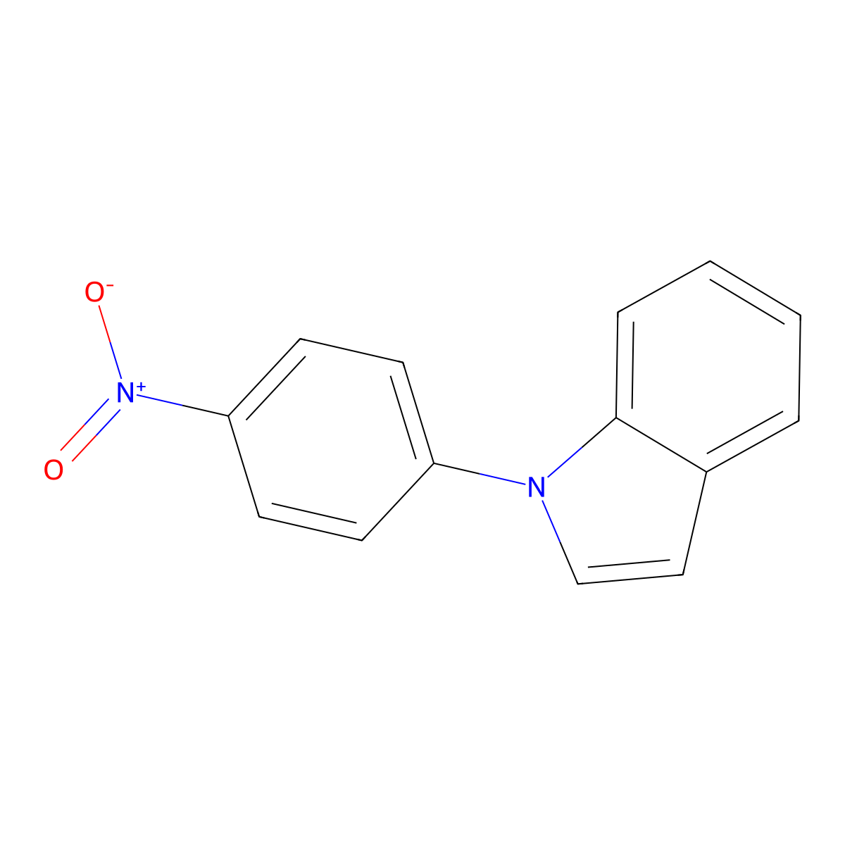 1-(4-nitrophenyl)-1H-indole molecular structure, CAS 25688-27-1