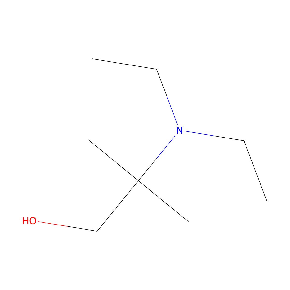 2-(Diethylamino)-2-methylpropan-1-ol molecular structure, CAS 25688-63-5