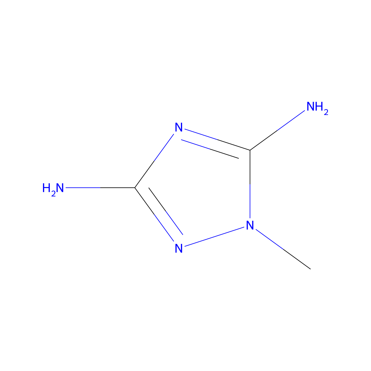 1-methyl-1H-1,2,4-triazole-3,5-diamine molecular structure, CAS 25688-67-9