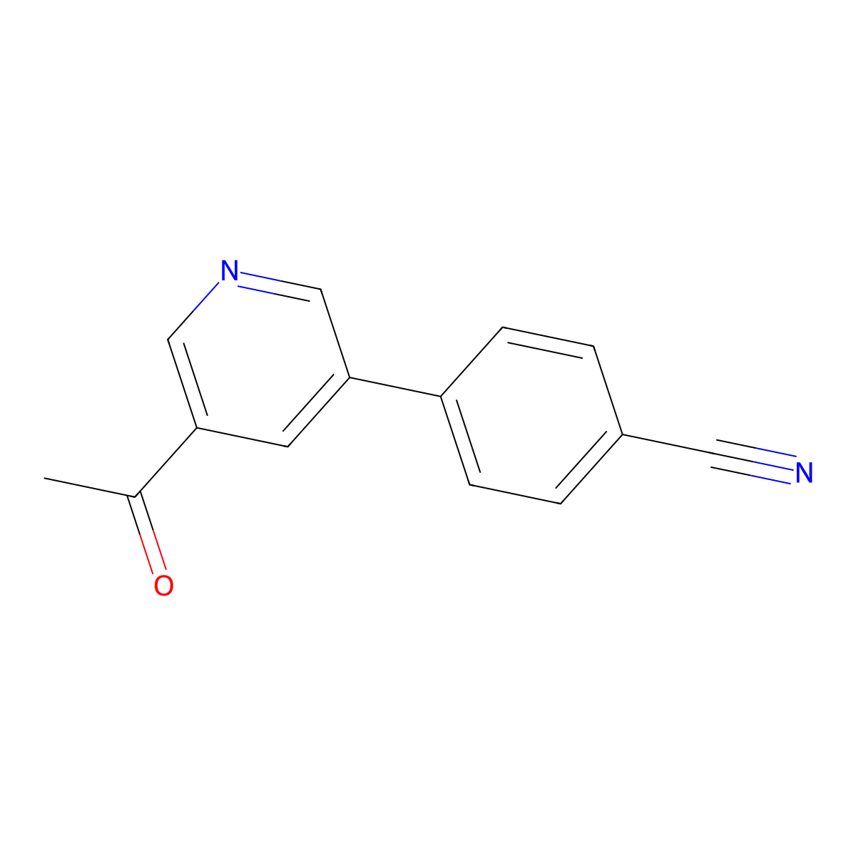 4-(5-Acetyl-3-pyridinyl)benzonitrile molecular structure, CAS 2568904-15-2