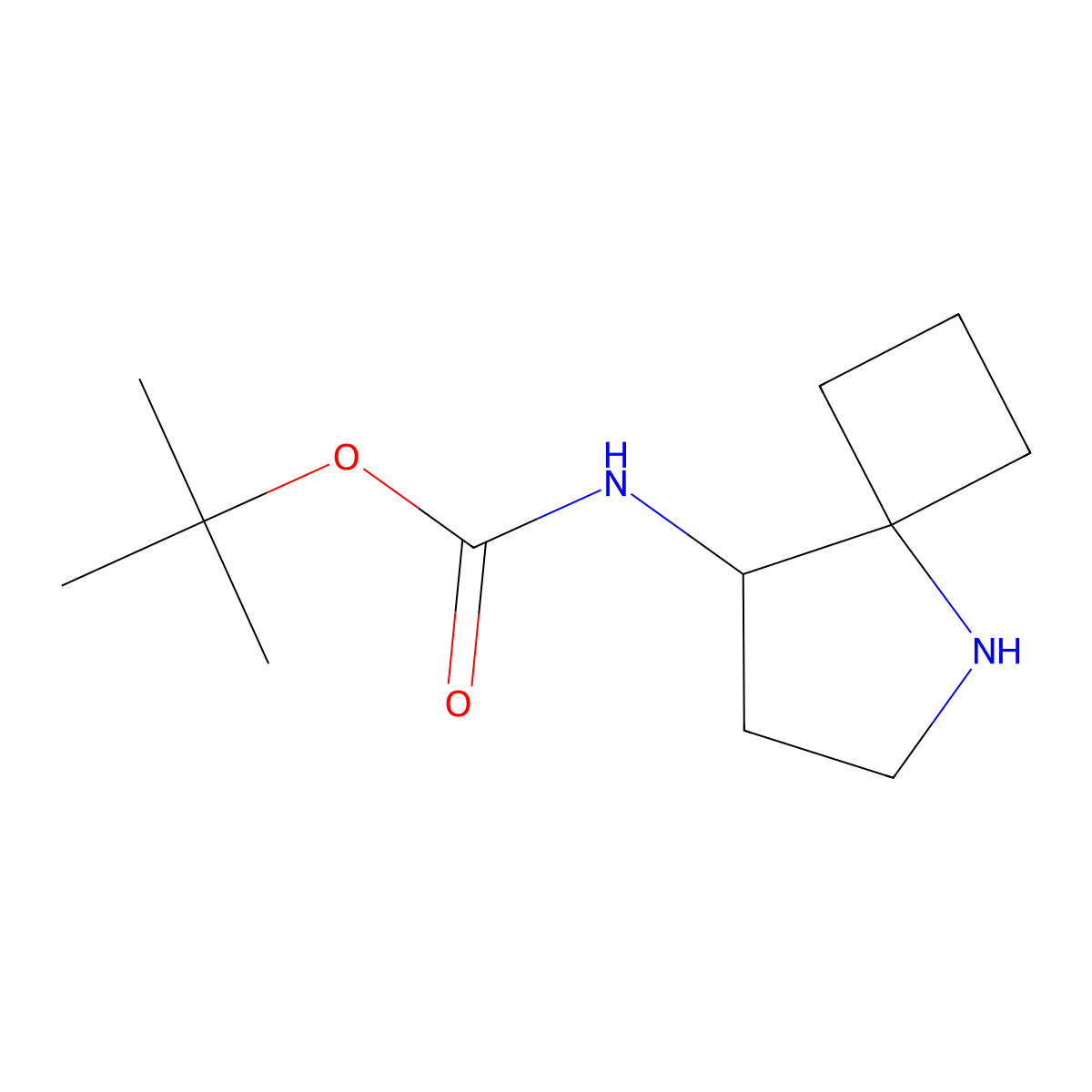 Tert-butyl N-(5-azaspiro[3.4]octan-8-YL)carbamate molecular structure, CAS 2568929-07-5
