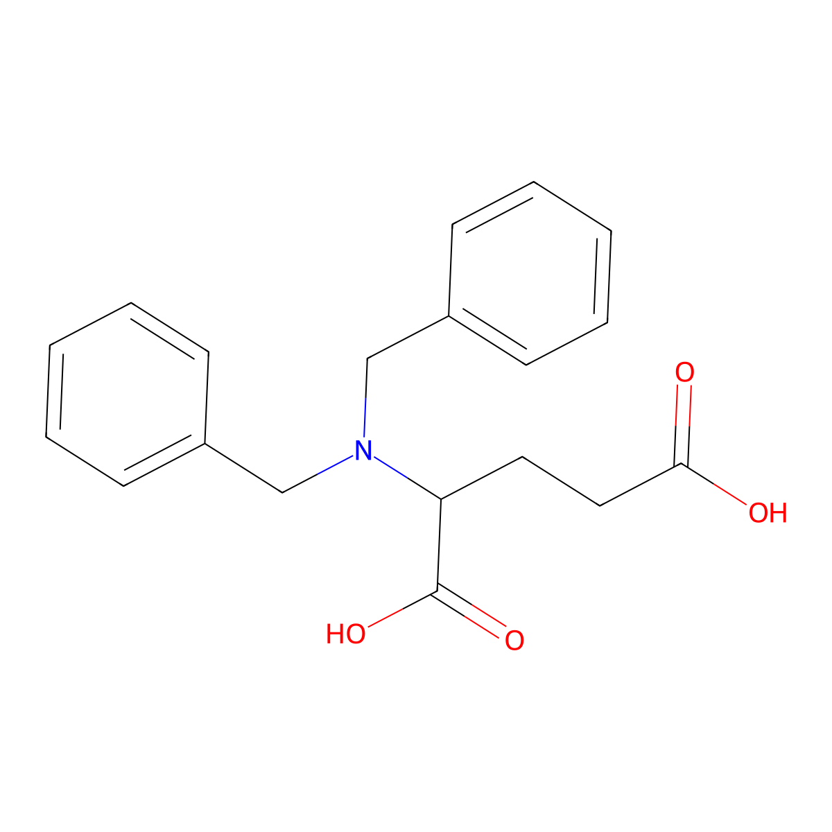 (R)-2-(Dibenzylamino)pentanedioic acid molecular structure, CAS 2568958-25-6