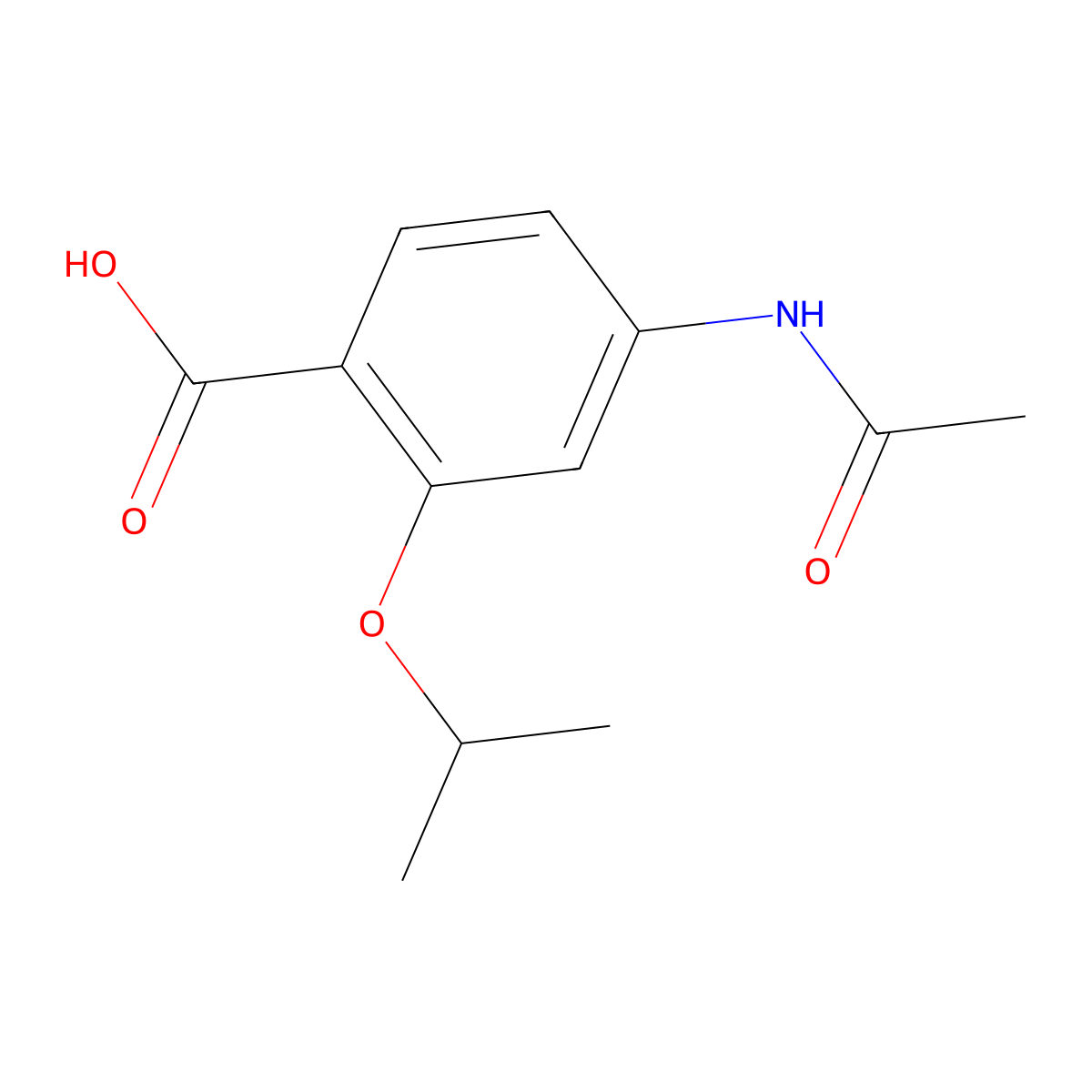 4-Acetamido-2-(propan-2-yloxy)benzoic acid molecular structure, CAS 2568995-63-9