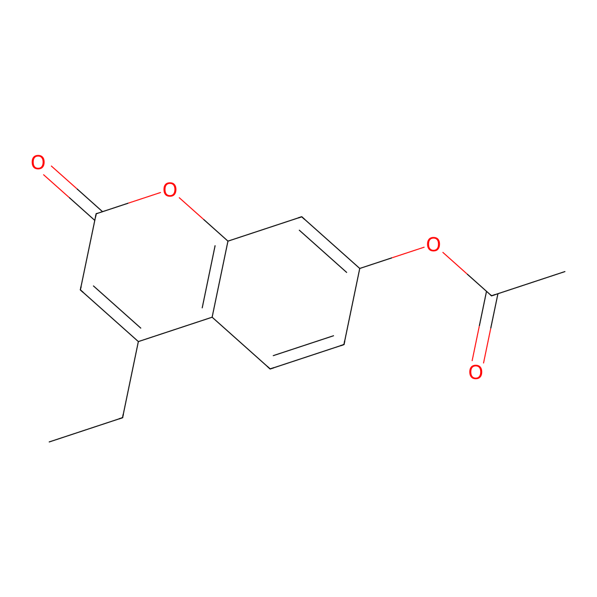 4-ethyl-2-oxo-2H-chromen-7-yl acetate molecular structure, CAS 2569-74-6