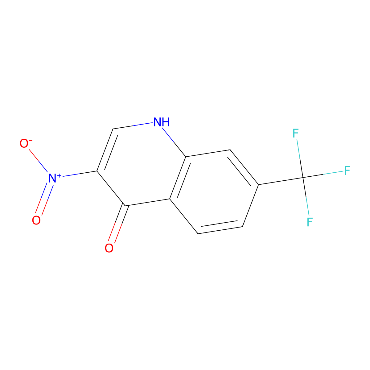 3-Nitro-7-(trifluoromethyl)quinolin-4(1H)-one molecular structure, CAS 256923-40-7