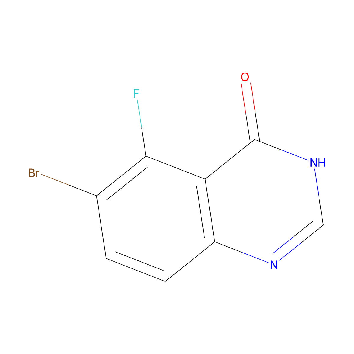 6-Bromo-5-fluoroquinazolin-4(3H)-one molecular structure, CAS 2569245-87-8