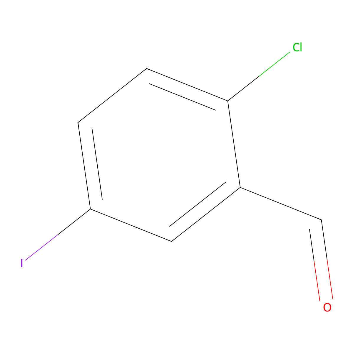 2-Chloro-5-iodobenzaldehyde molecular structure, CAS 256925-54-9