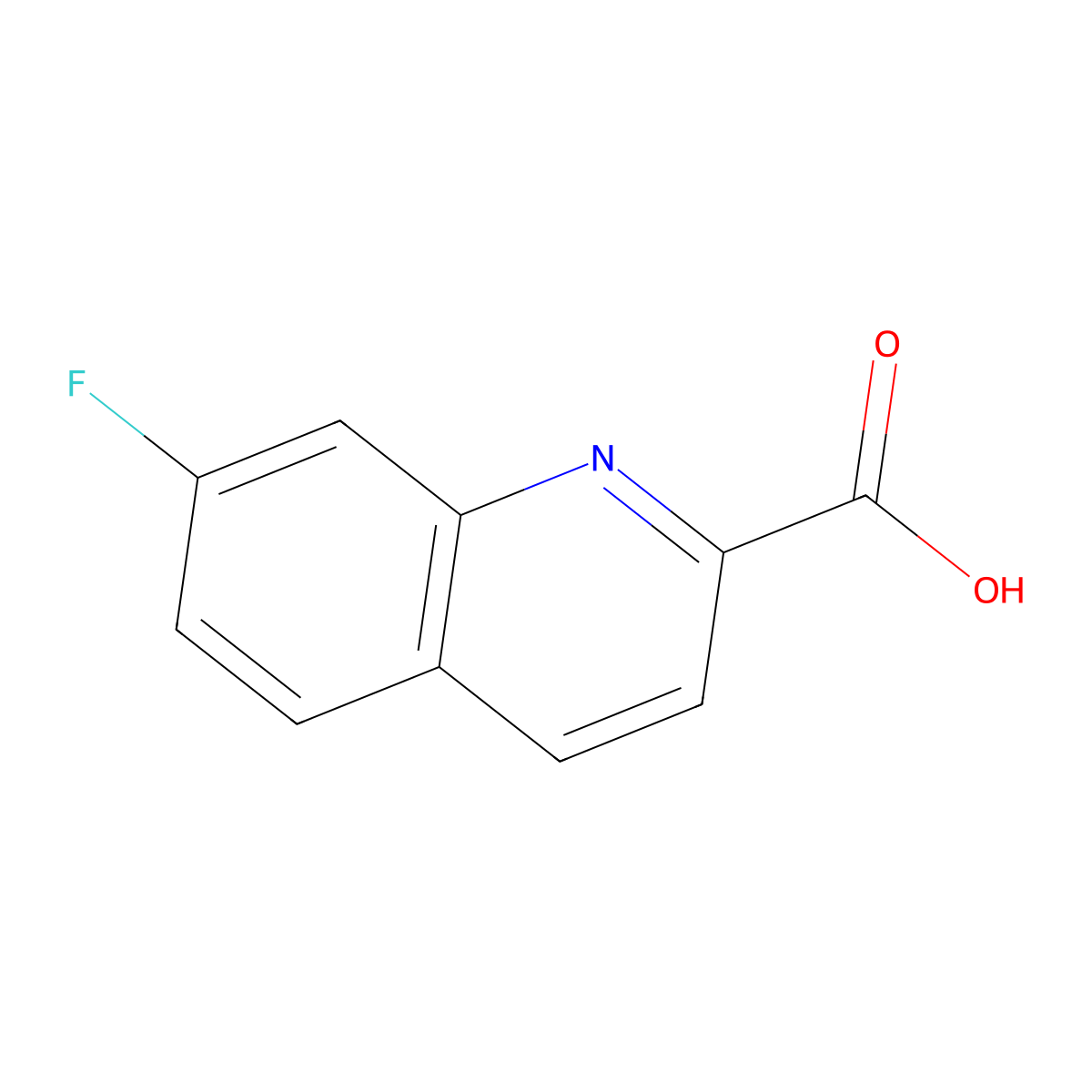 7-Fluoroquinoline-2-carboxylic acid molecular structure, CAS 256929-92-7