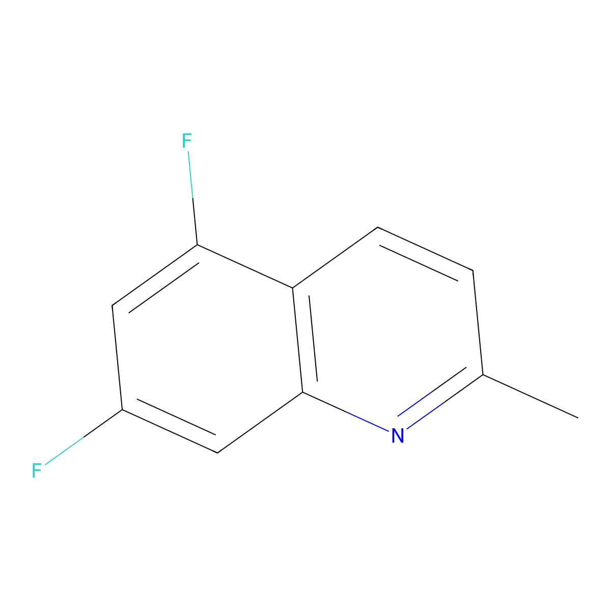 5,7-Difluoro-2-methylquinoline molecular structure, CAS 256931-39-2