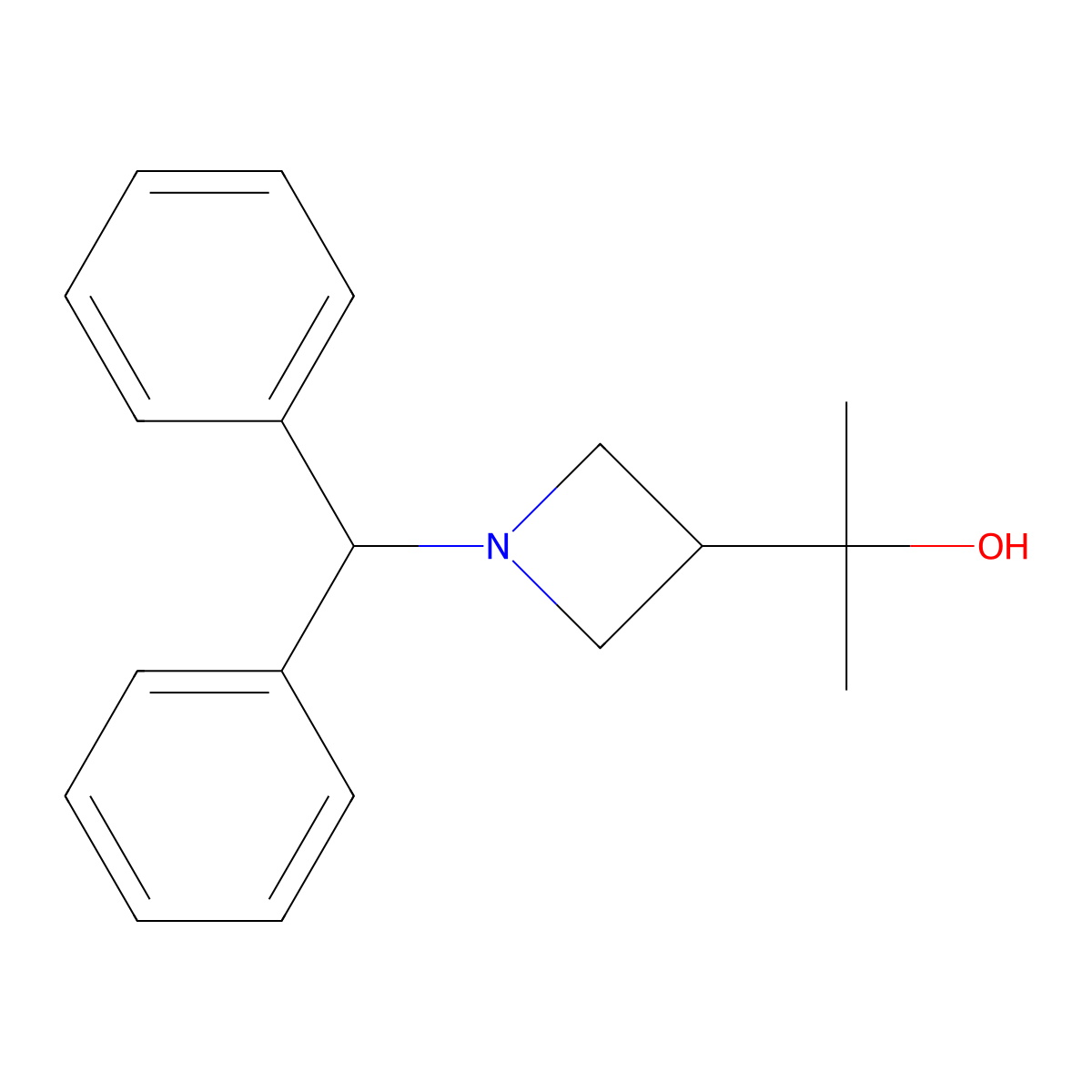 2-[1-(Diphenylmethyl)azetidin-3-yl]propan-2-ol molecular structure, CAS 256931-42-7