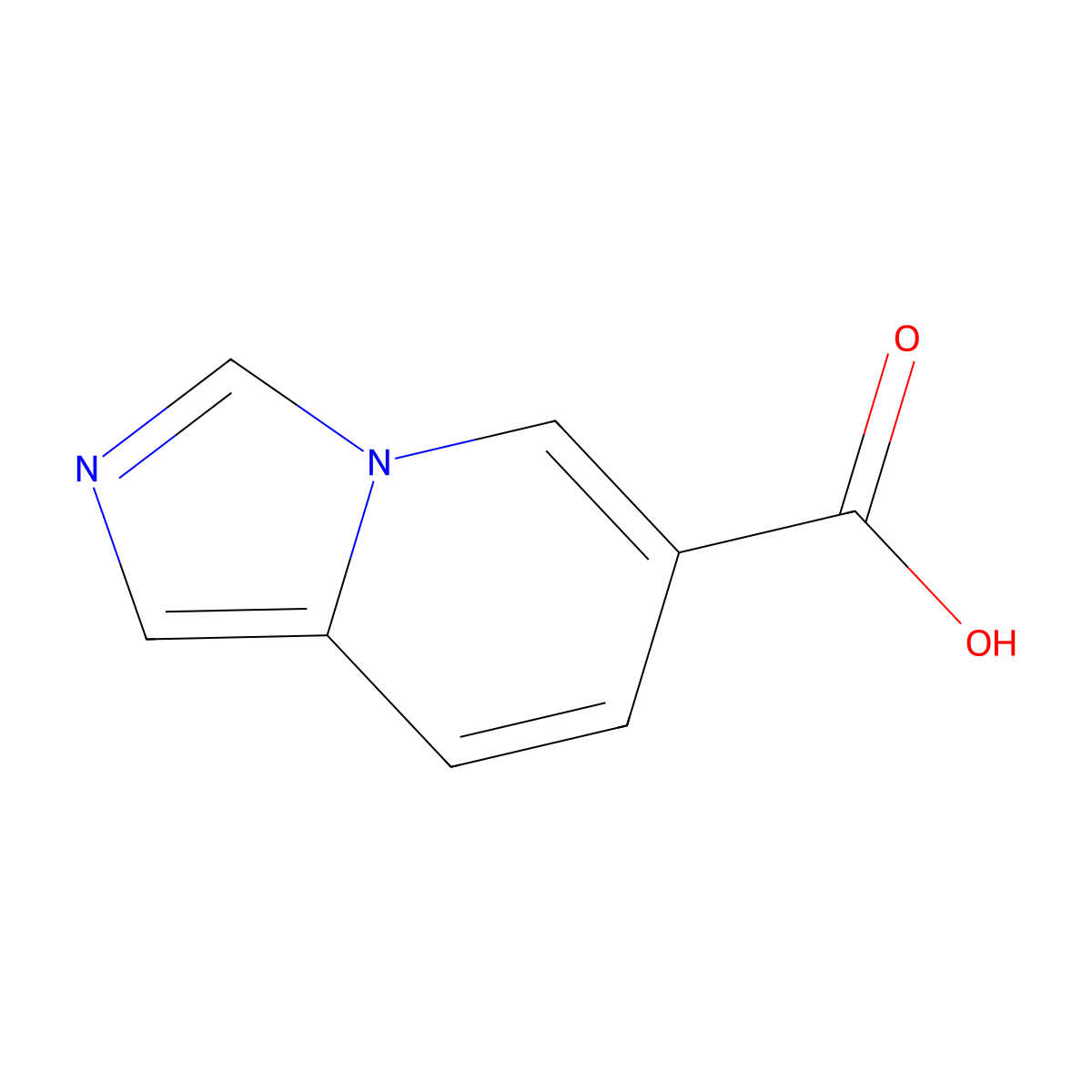 Imidazo(1,5-a)pyridine-6-carboxylic acid molecular structure, CAS 256935-76-9