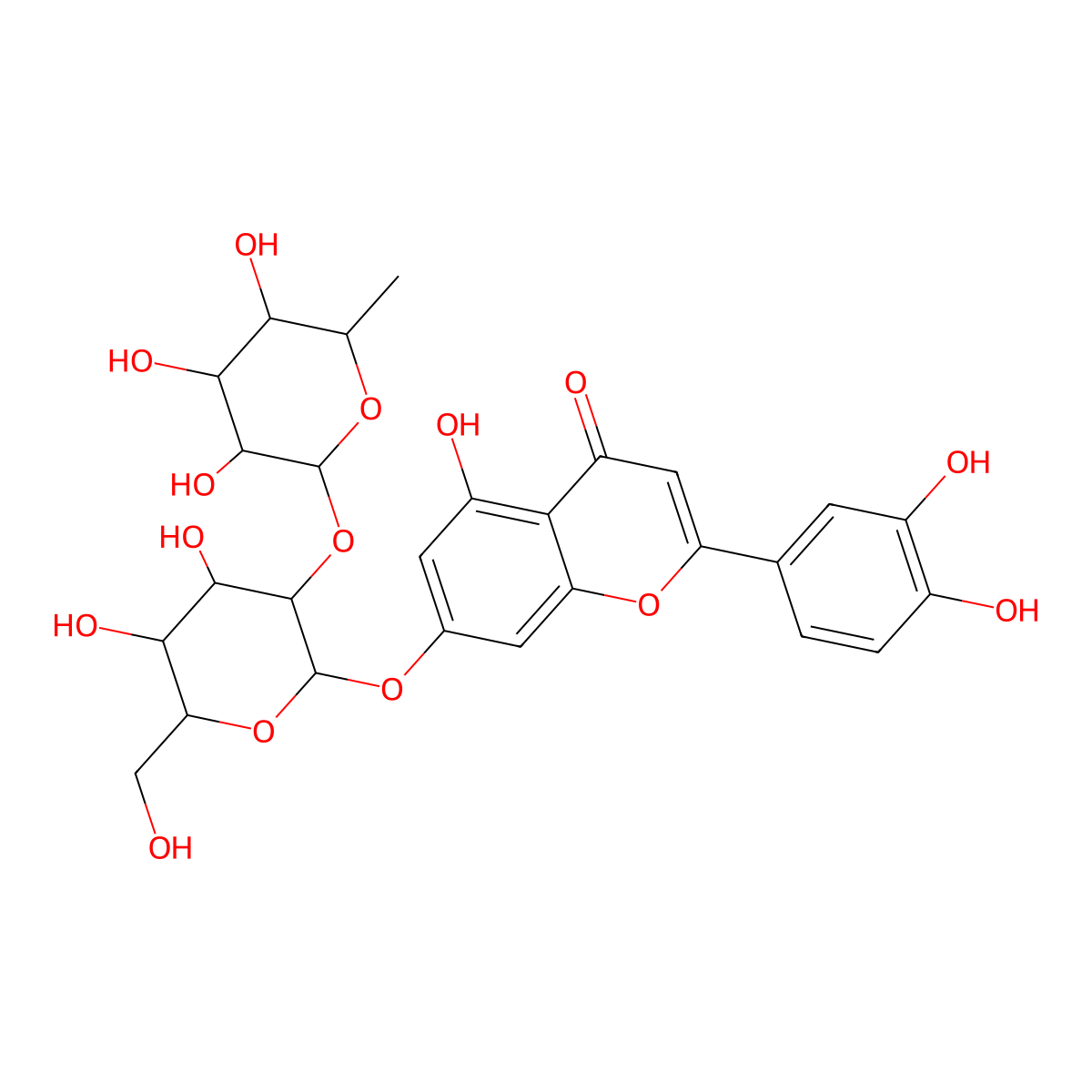 Lonicerin molecular structure, CAS 25694-72-8