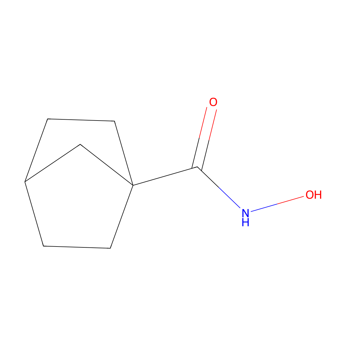 N-Hydroxybicyclo[2.2.1]heptane-1-carboxamide molecular structure, CAS 256954-29-7