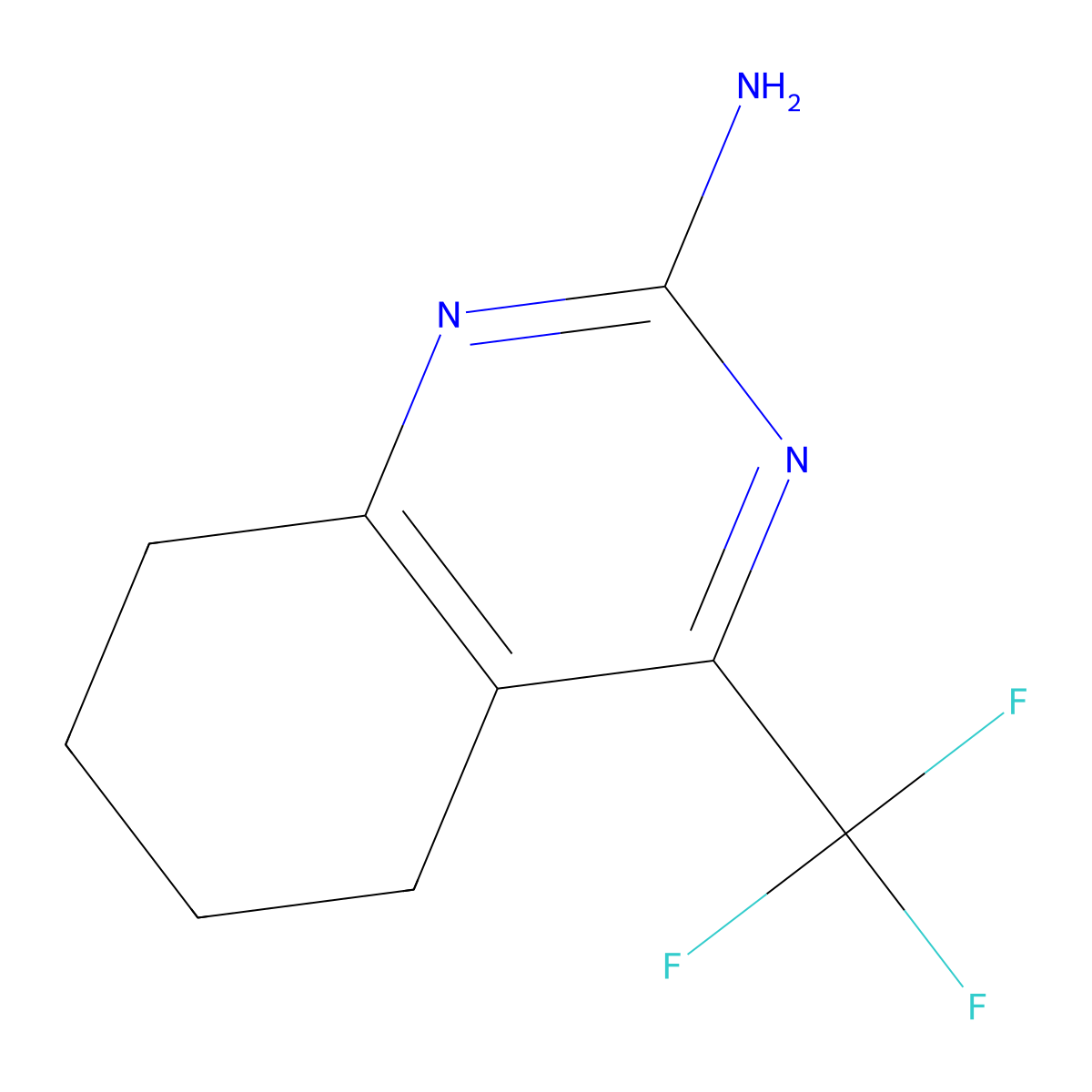 4-(Trifluoromethyl)-5,6,7,8-tetrahydroquinazolin-2-amine molecular structure, CAS 256954-38-8