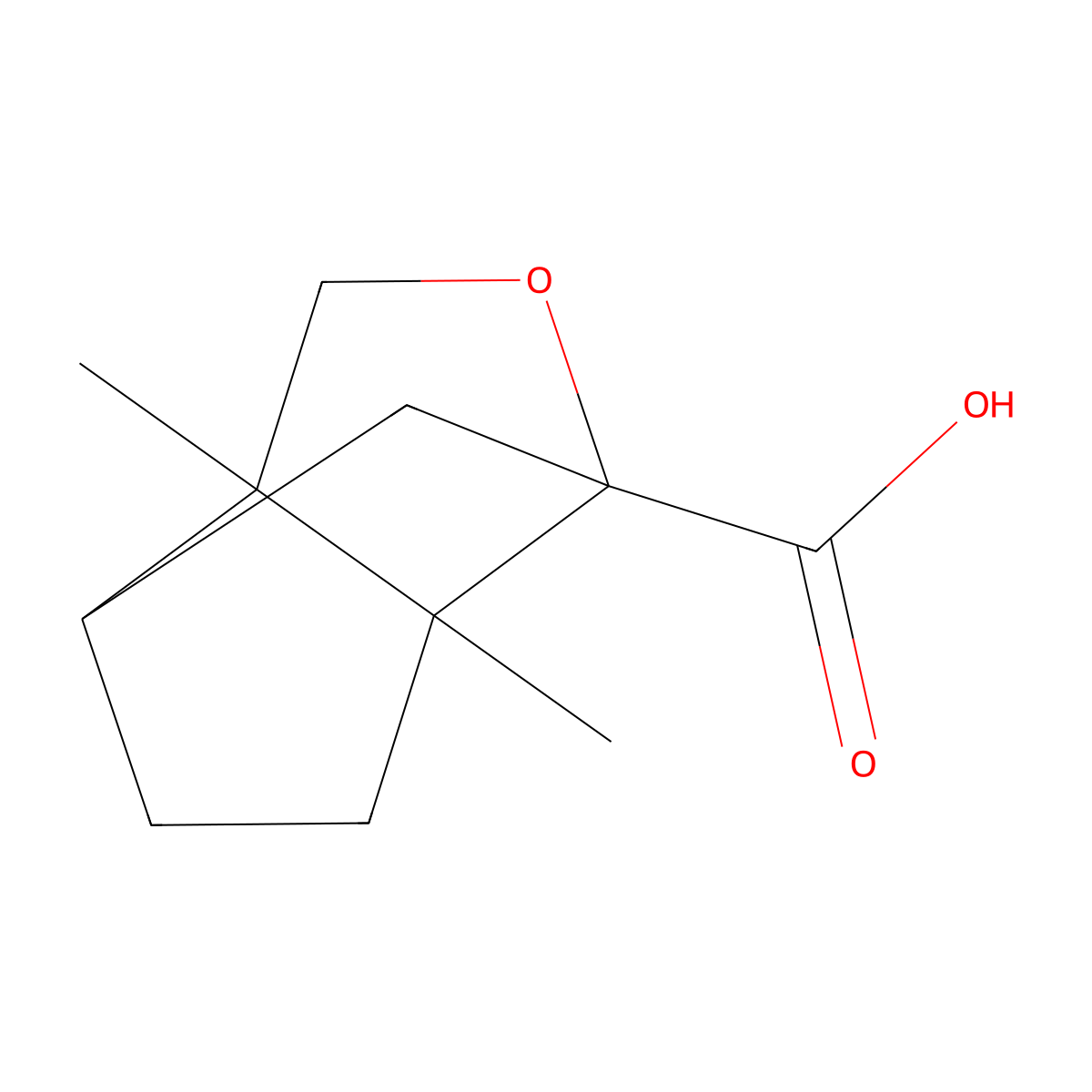3a,6a-dimethylhexahydro-1H-1,4-methanocyclopenta[c]furan-1-carboxylic acid molecular structure, CAS 256954-39-9