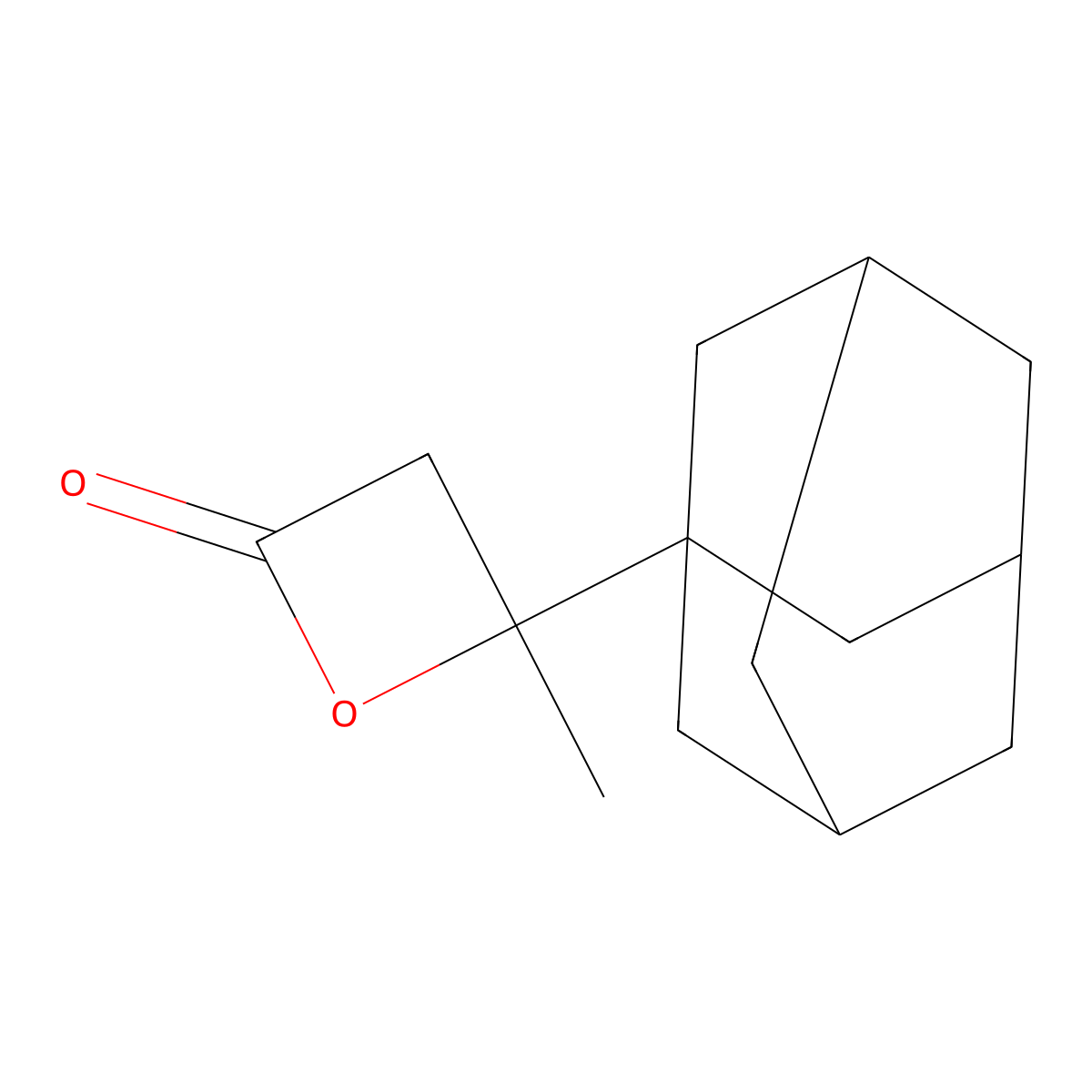4-(1-Adamantyl)-4-methyl-2-oxetanone molecular structure, CAS 256954-85-5