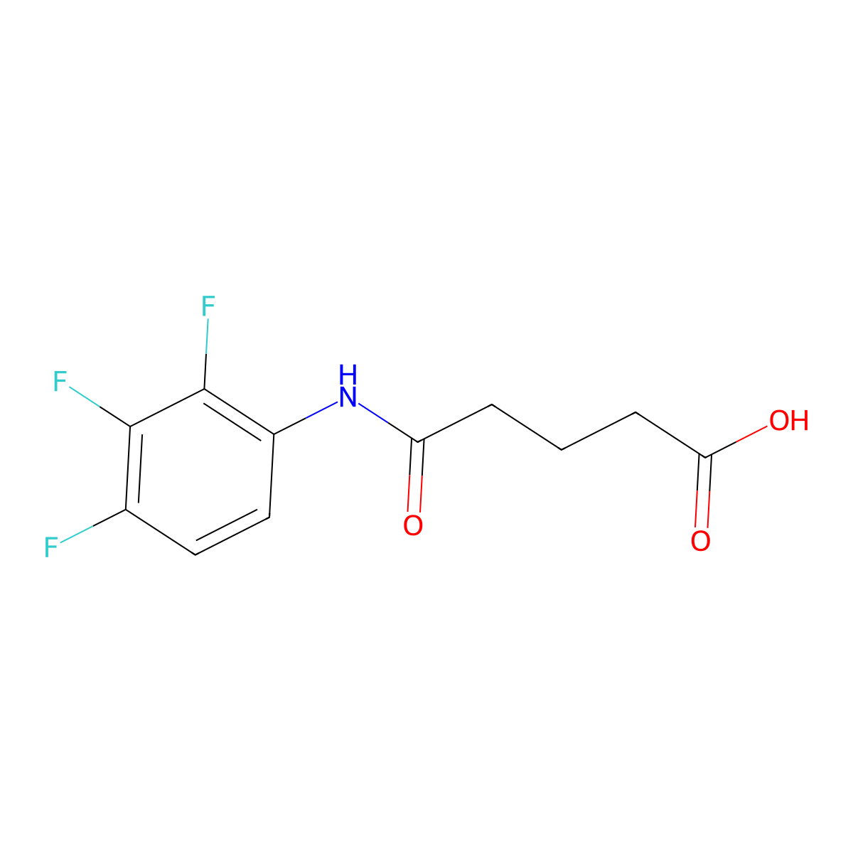 5-Oxo-5-(2,3,4-trifluoroanilino)pentanoic acid molecular structure, CAS 256955-24-5