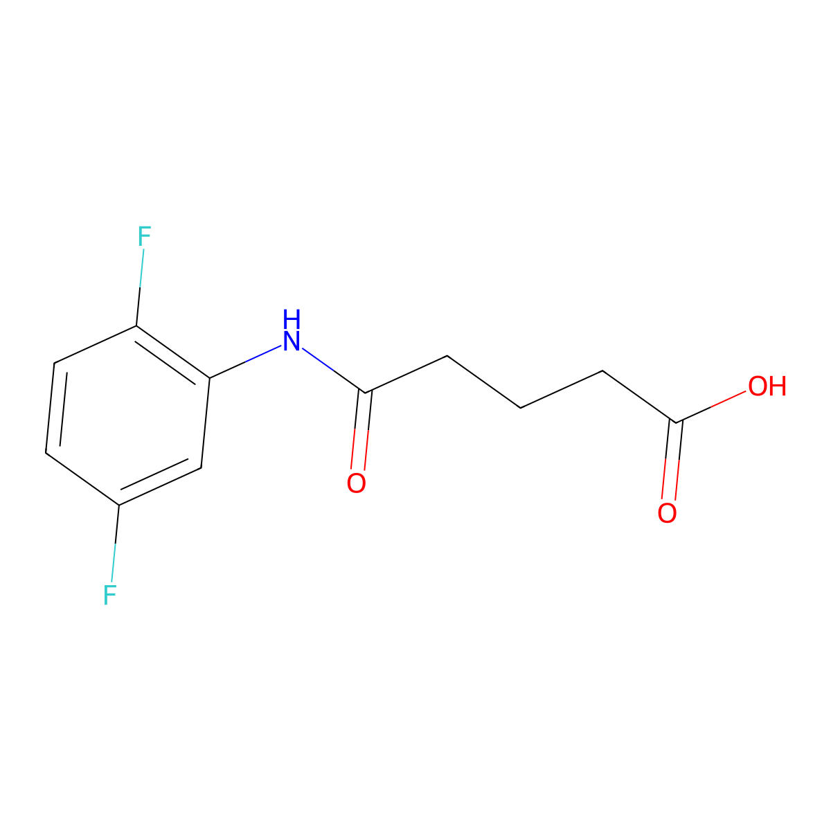 5-(2,5-Difluoroanilino)-5-oxopentanoic acid molecular structure, CAS 256955-25-6