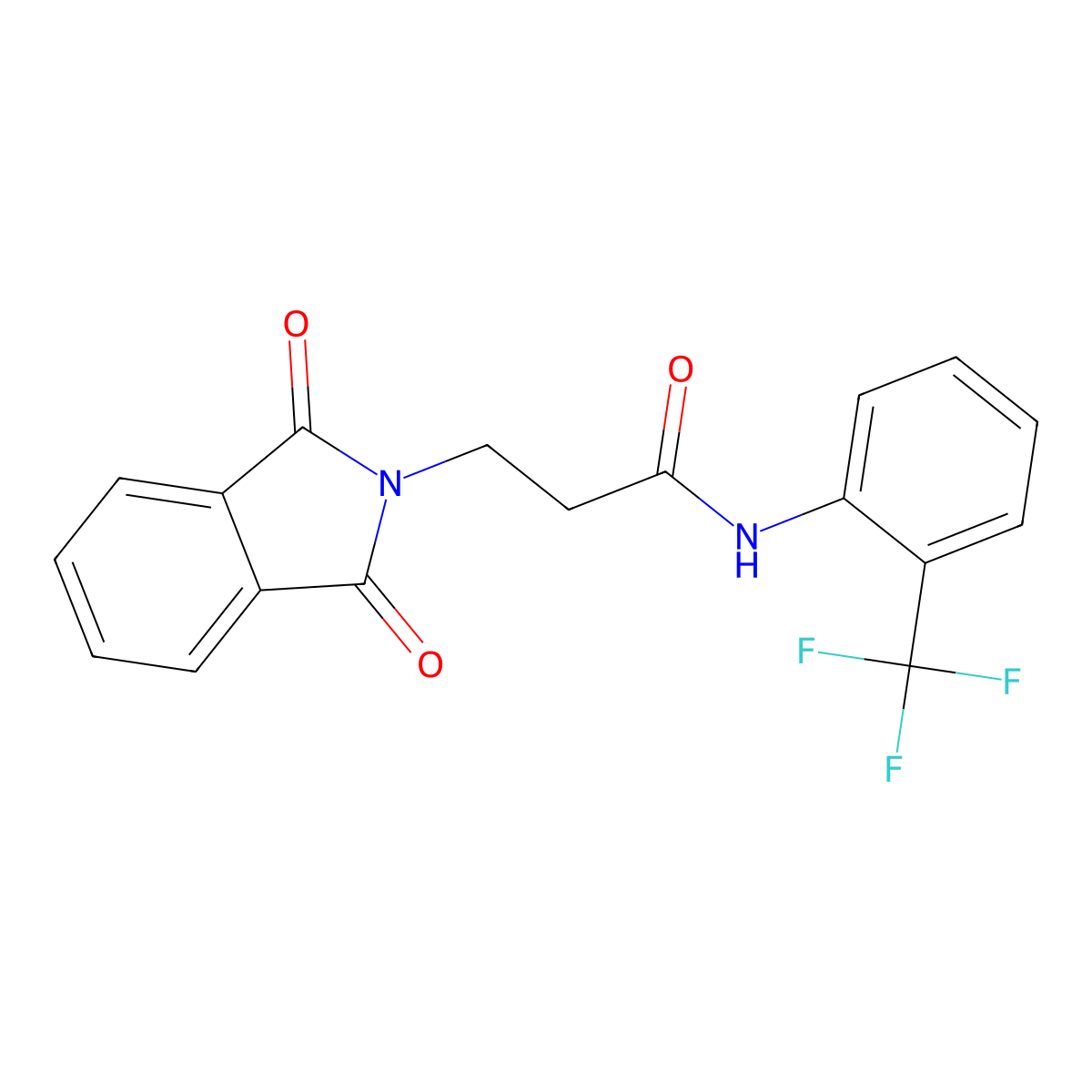 3-(1,3-dioxo-1,3-dihydro-2H-isoindol-2-yl)-N-[2-(trifluoromethyl)phenyl]propanamide molecular structure, CAS 256955-65-4