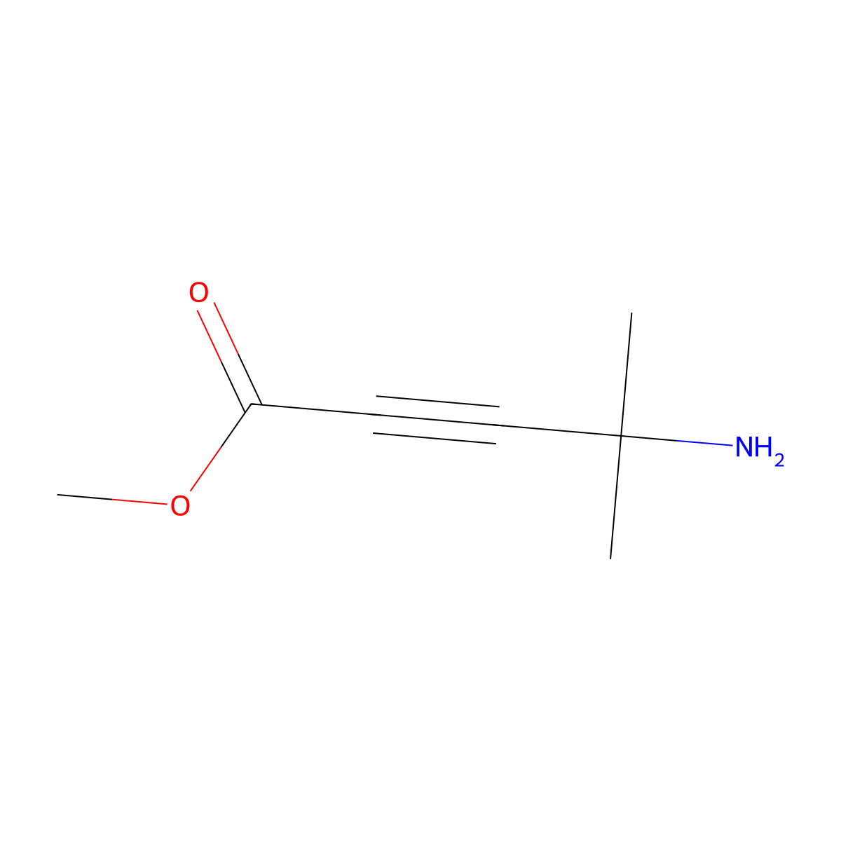 Methyl 4-amino-4-methylpent-2-ynoate molecular structure, CAS 256958-06-2