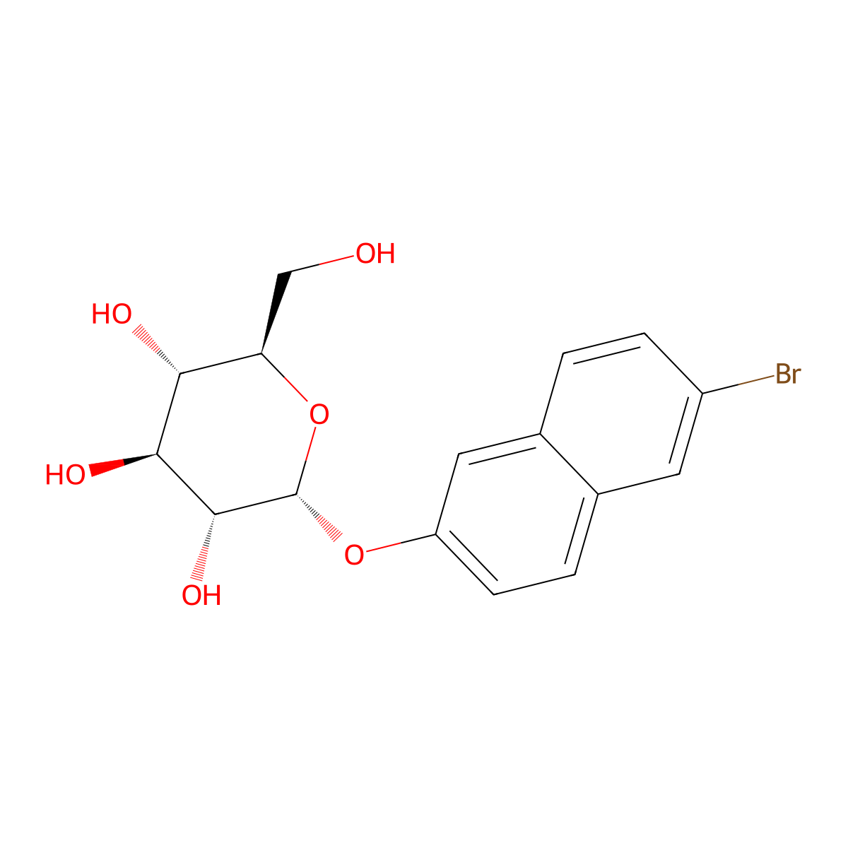 6-Bromo-2-naphthyl-alpha-D-glucopyranoside molecular structure, CAS 25696-57-5