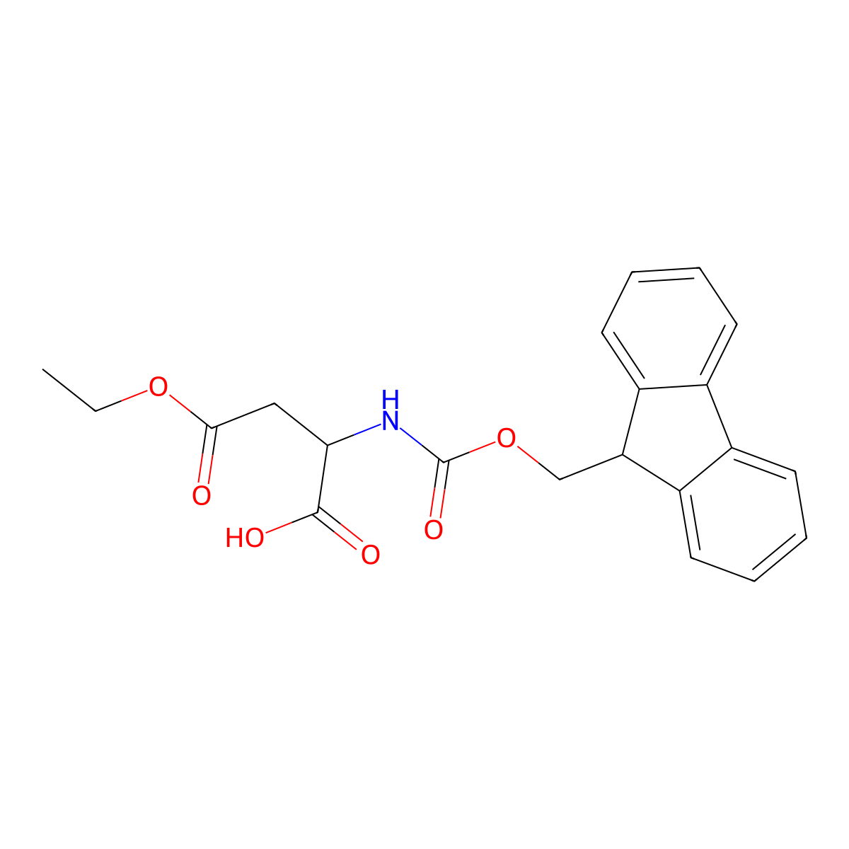 Fmoc-D-Asp(OEt)-OH molecular structure, CAS 2569650-06-0