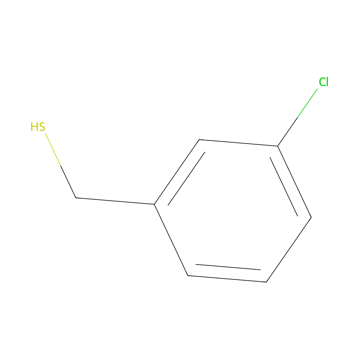 3-Chlorobenzenemethanethiol molecular structure, CAS 25697-57-8