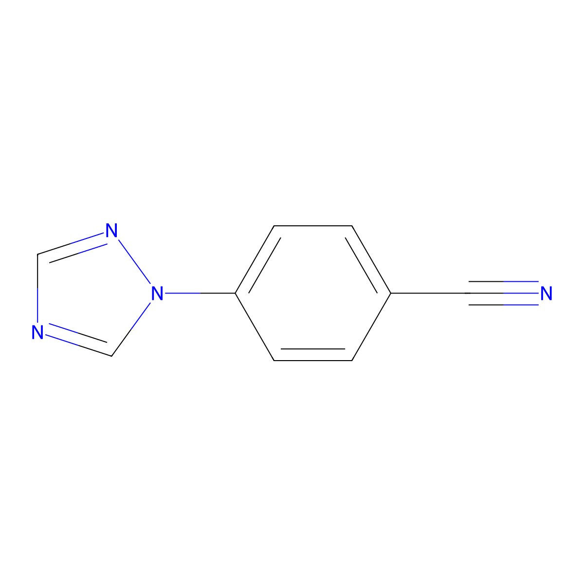 4-(1H-1,2,4-Triazol-1-yl)benzonitrile molecular structure, CAS 25699-89-2