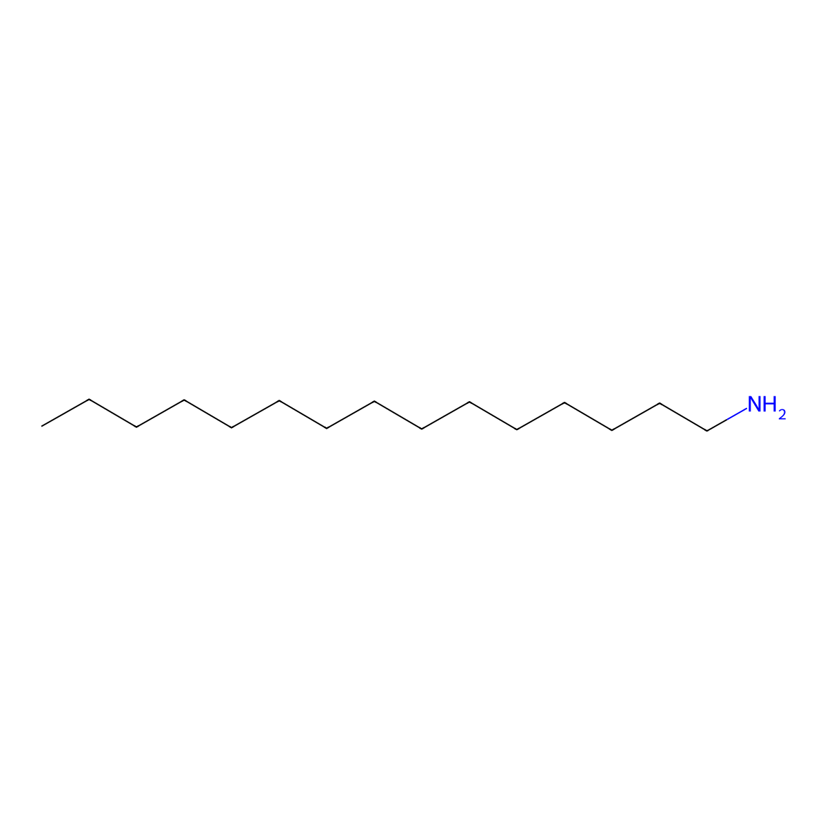 Pentadecylamine molecular structure, CAS 2570-26-5