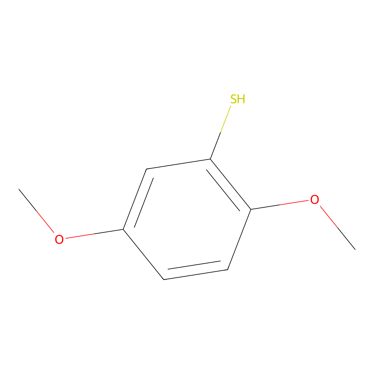 2,5-Dimethoxythiophenol molecular structure, CAS 2570-42-5