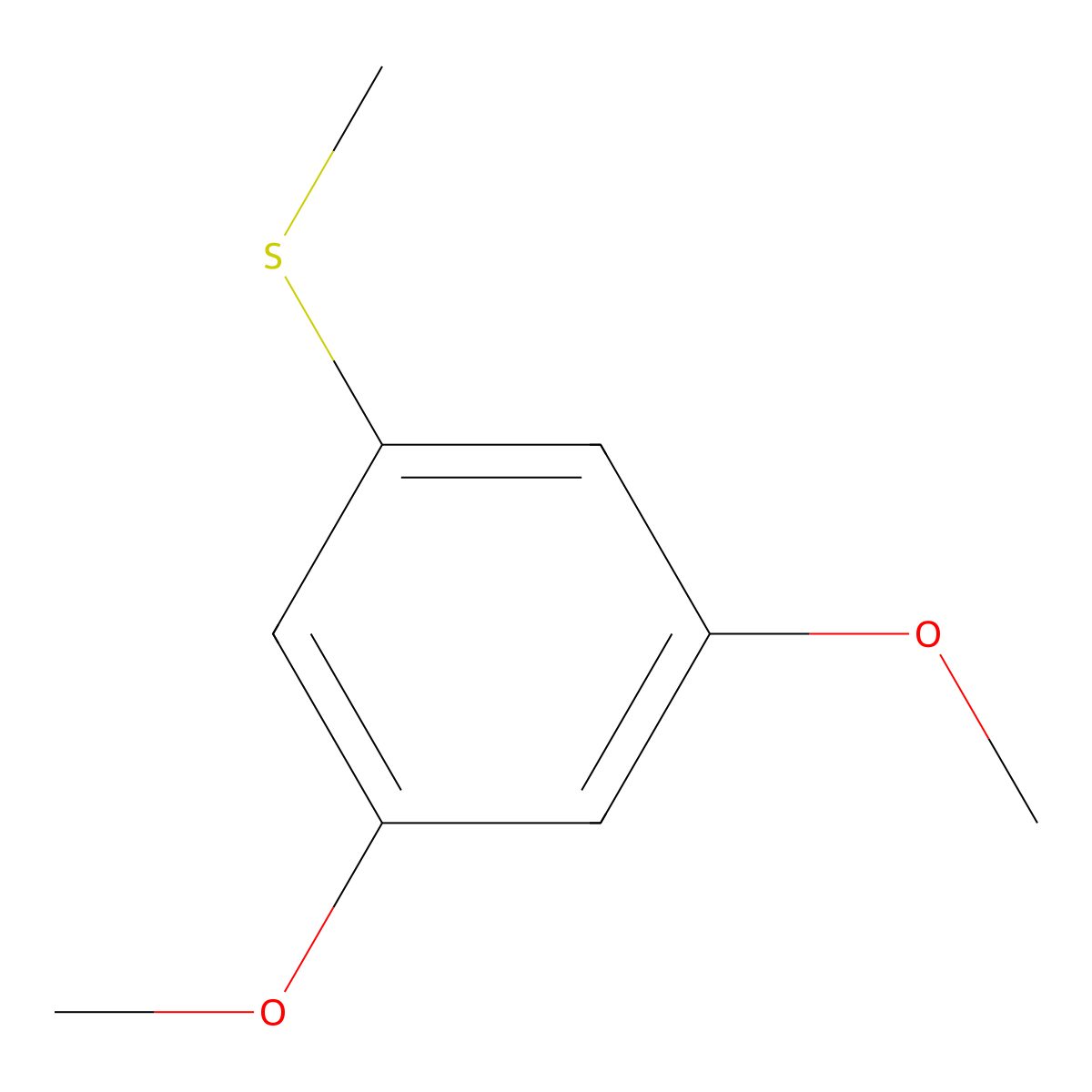 1,3-Dimethoxy-5-methylthiobenzene molecular structure, CAS 2570-45-8