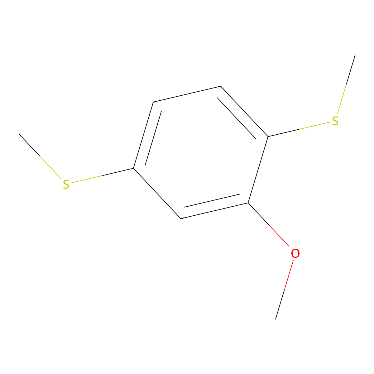(2-Methoxy-1,4-phenylene)bis(methylsulfane) molecular structure, CAS 2570-50-5