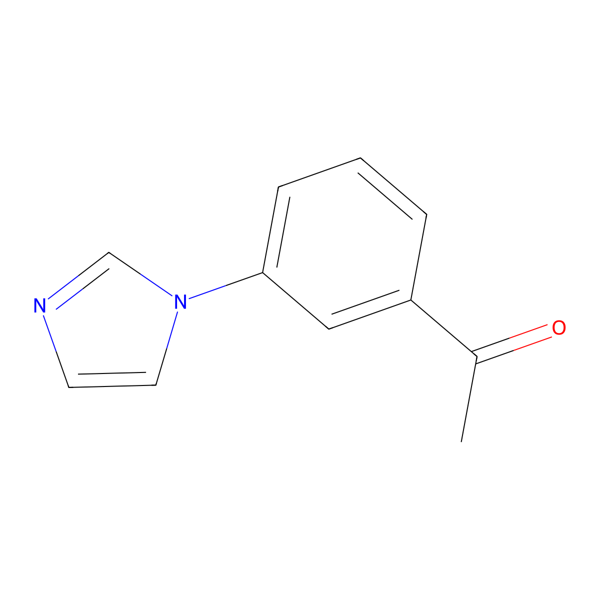 1-[3-(1H-imidazol-1-yl)phenyl]ethan-1-one molecular structure, CAS 25700-00-9