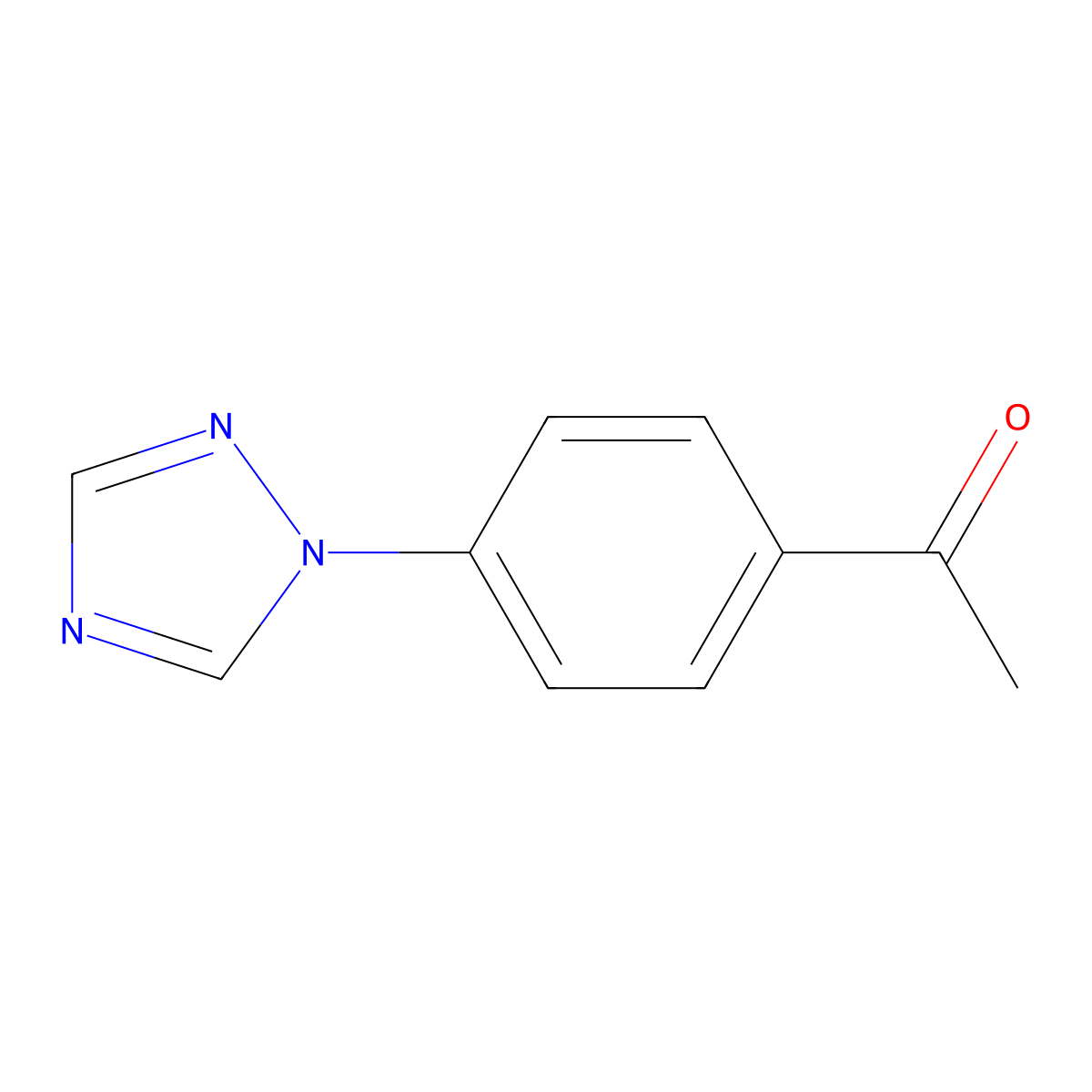 1-[4-(1H-1,2,4-Triazol-1-yl)phenyl]ethan-1-one molecular structure, CAS 25700-04-3
