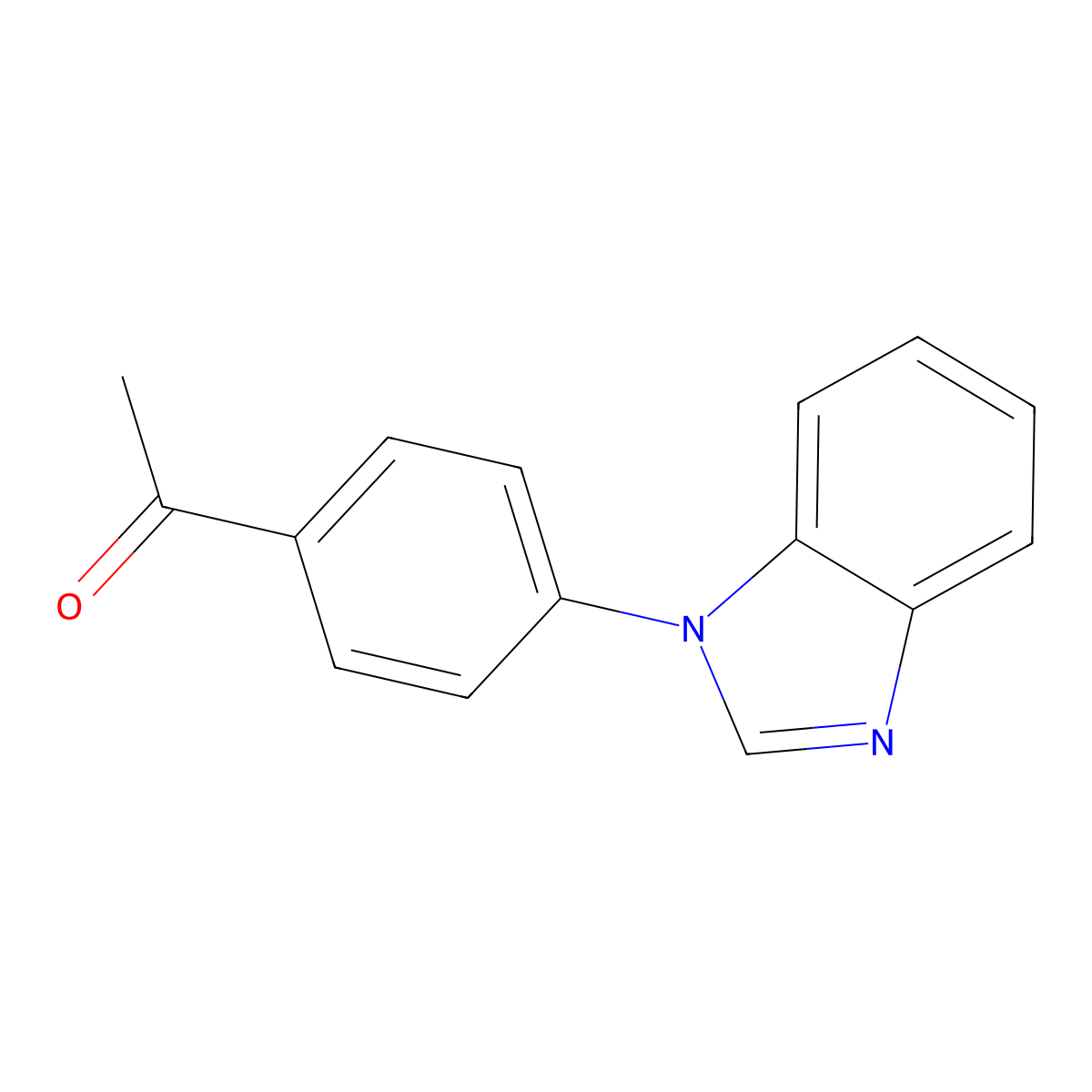 1-[4-(1H-benzimidazol-1-yl)phenyl]ethanone molecular structure, CAS 25700-10-1