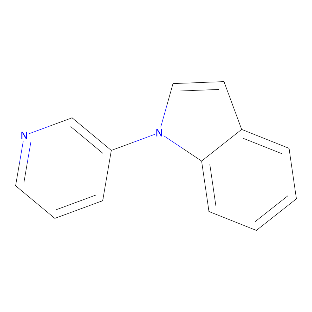 1-(pyridin-3-yl)-1H-indole molecular structure, CAS 25700-23-6