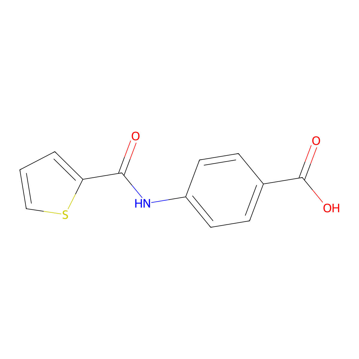 4-(Thiophene-2-amido)benzoic acid molecular structure, CAS 25700-63-4