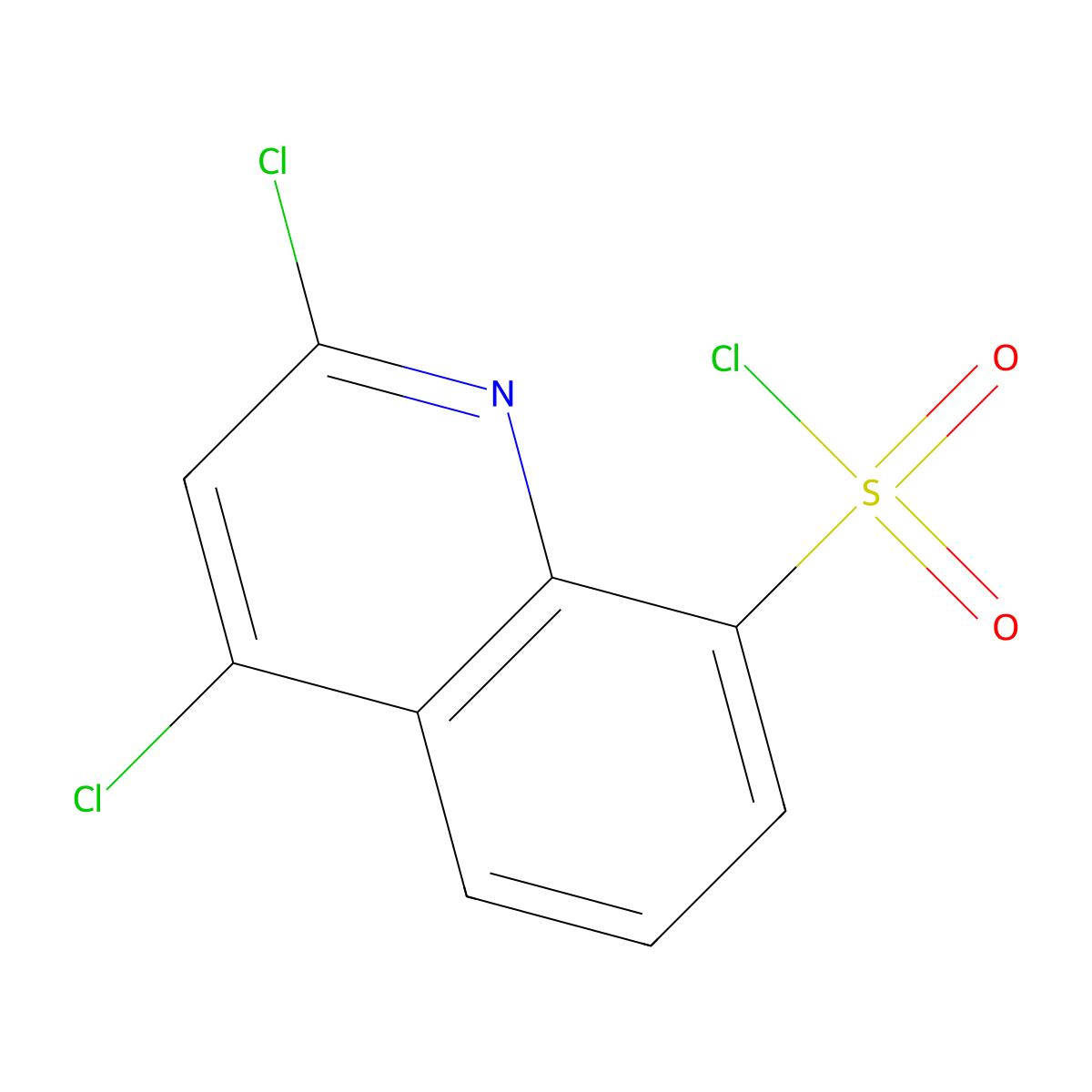 2,4-Dichloroquinoline-8-sulfonyl chloride molecular structure, CAS 2570158-53-9