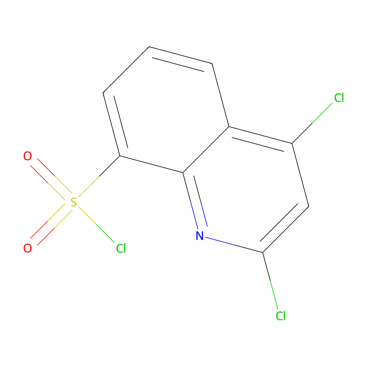 2,4-Dichloroquinoline-8-sulfonyl chloride molecular structure, CAS 2570158-53-9