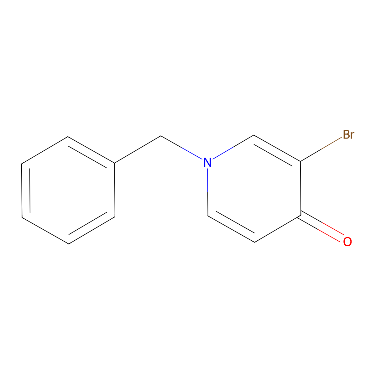 1-Benzyl-3-bromopyridin-4-one molecular structure, CAS 2570189-89-6