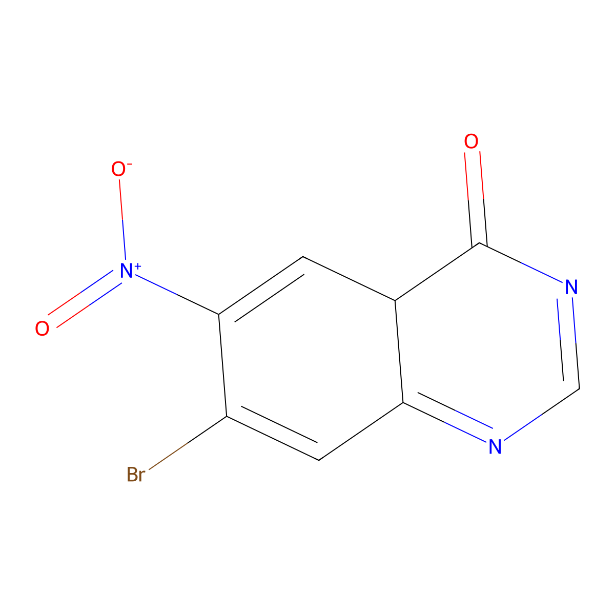 7-Bromo-6-nitro-4aH-quinazolin-4-one molecular structure, CAS 2570189-90-9