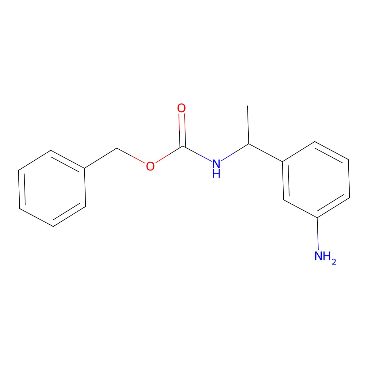 Benzyl N-[1-(3-aminophenyl)ethyl]carbamate molecular structure, CAS 2570189-95-4