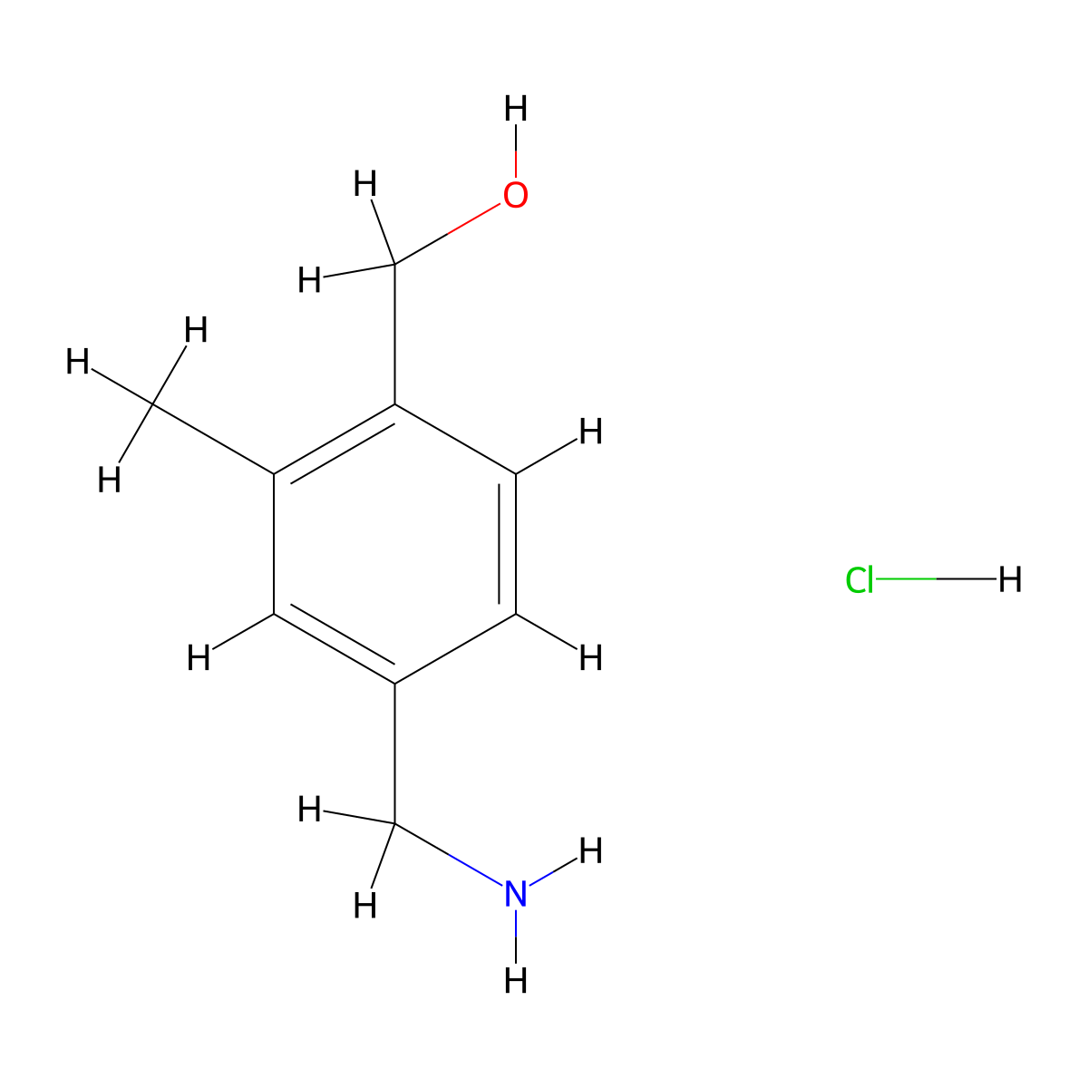 (4-(Aminomethyl)-2-methylphenyl)methanol hydrochloride molecular structure, CAS 2570190-03-1