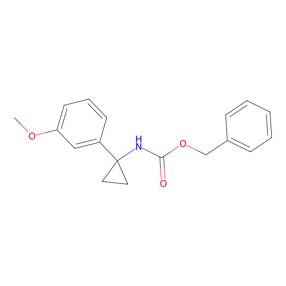 Benzyl N-[1-(3-methoxyphenyl)cyclopropyl]carbamate molecular structure, CAS 2570190-04-2